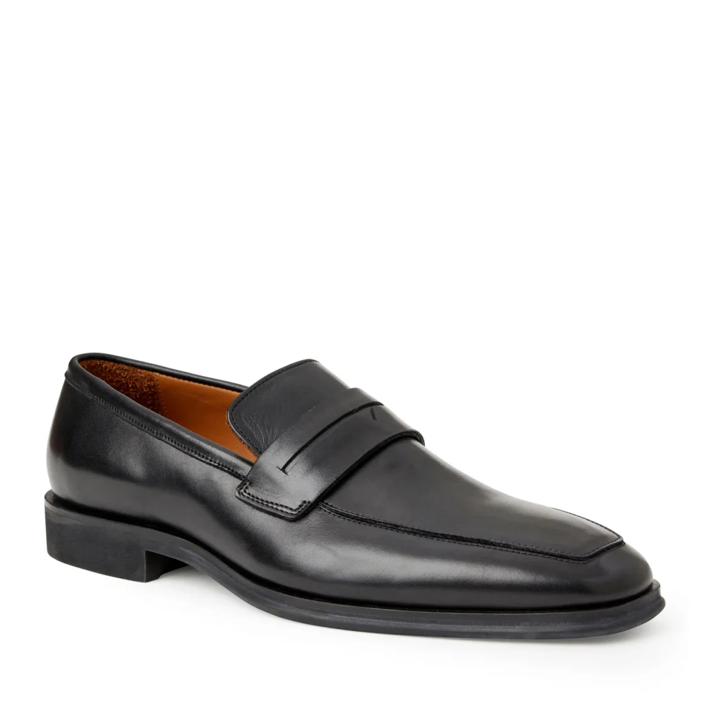 serg men’s black pattern blucher – italian leather dress shoes